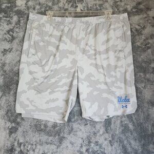 UCLA Bruins Men’s Shorts 3XL Loose Heatgear Grey Camo Polyester Casual Athletic